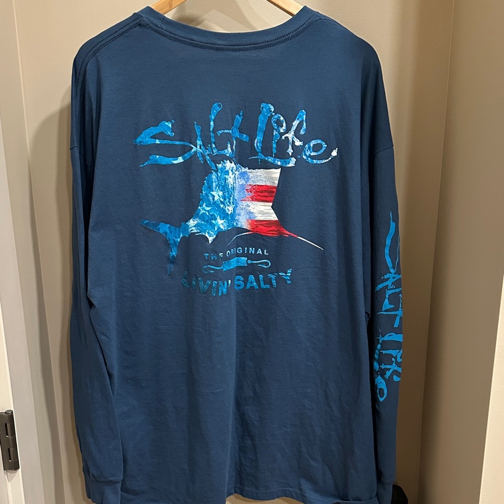 Salt Life Men's Ocean Blue Graphic Long Sleeve Tee